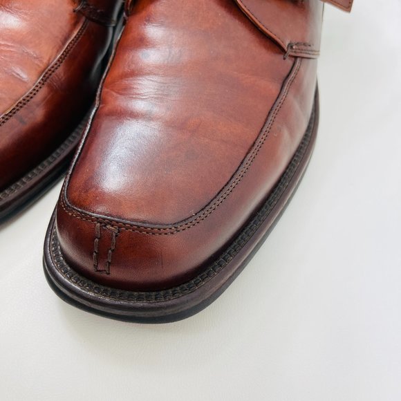 Johnston & Murphy Brown Buckle Leather Loafers Italian Men’s 11.5 M main image 10
